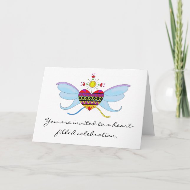 Ukrainas inbjudan till Heart Wedding (Framsida)