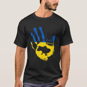 Ukrainas Karta-matris för Ukraina står upp med Ukr T Shirt