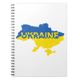 Ukrainas karta. Ukrainas flagga. Ukraina Anteckningsbok