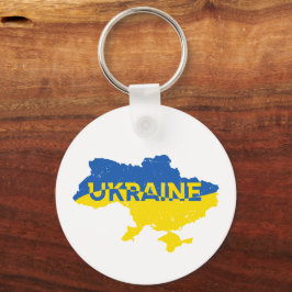 Ukrainas karta. Ukrainas flagga. Ukraina Nyckelring