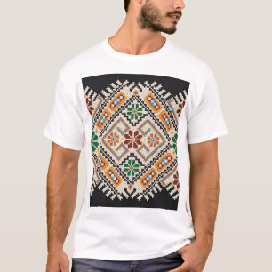 Ukrainas Kor-Stitch: Ethnic Handmade Mönster. T Shirt