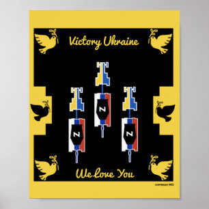 Ukrainas krig seger poster