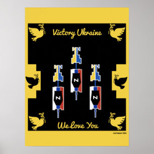 Ukrainas krig seger poster