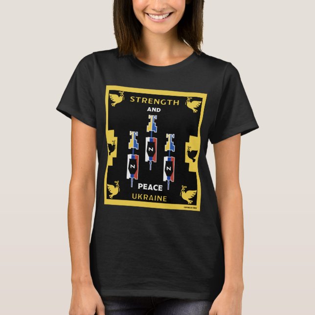 Ukrainas krig seger t shirt (Framsida)