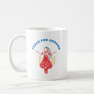 Ukrainas kvinna - fred för Ukrainas muspad Kaffemugg