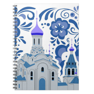 Ukrainas kyrkor Kiev Blue och White Post-it Anteckningsbok