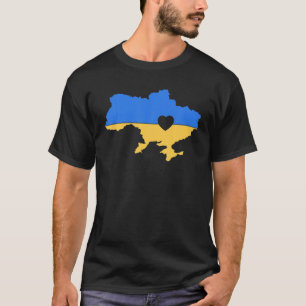 Ukrainas Land Kärlek Heart Liggande Ukraina T Shirt