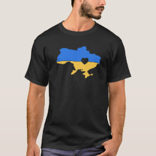 Ukrainas Land Kärlek Heart Liggande Ukraina T Shirt
