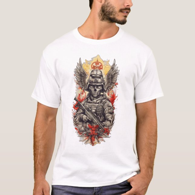 Ukrainas militära Bläck: T-Shirt Design Inspired (Framsida)
