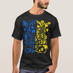 Ukrainas nationalemblem Jackar om Arm med folkfolk T Shirt