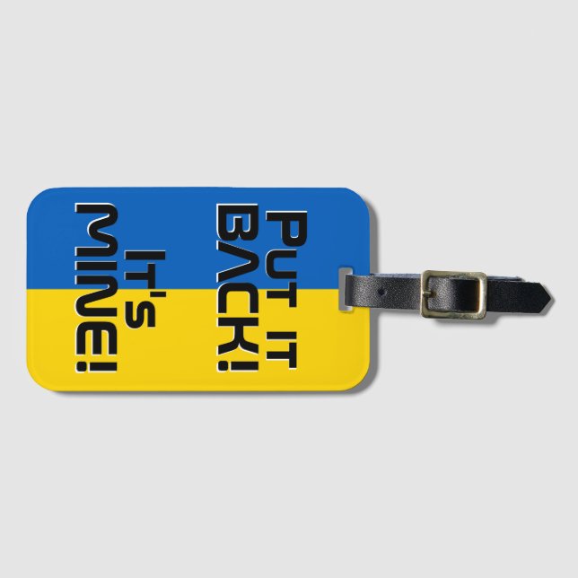 Ukrainas nationella Flagga Funny Patriotic Bagagebricka (Framsida horisontal)