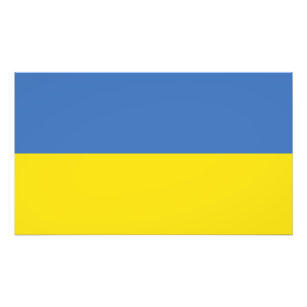 Ukrainas nationella Flagga, ukrainska slava Ukrain Fototryck