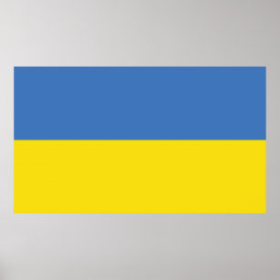 Ukrainas nationella Flagga, ukrainska slava Ukrain Poster