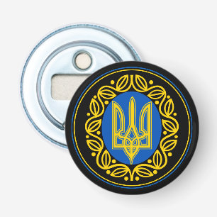 Ukrainas öppnare Flagga Flaska, Ukraina Emblem Par