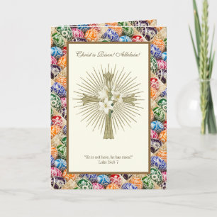 Ukrainas Påskägg Kristus är Risen Alleluia Kort