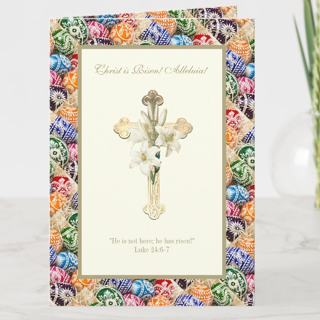 Ukrainas Påskägg Kristus är Risen Alleluia Kort (Skapare uppladdad)