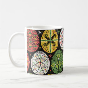 Ukrainas Påskägg, vintage mönster. Kaffemugg