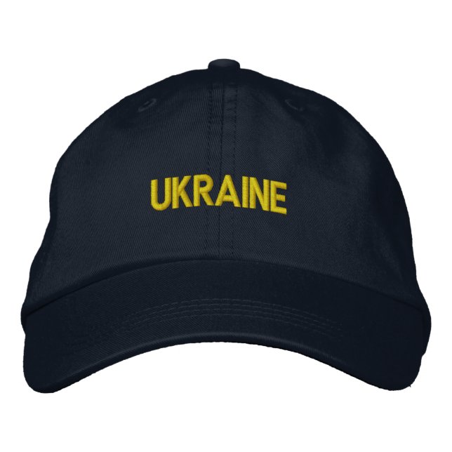 Ukrainas patriotiska design Embroired Baseball Hat Broderad Keps (Framsida)