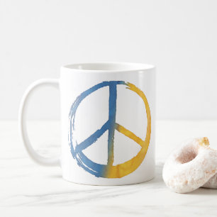 Ukrainas - Peace-symbolsignatur Daisy Ukraina Krig Kaffemugg