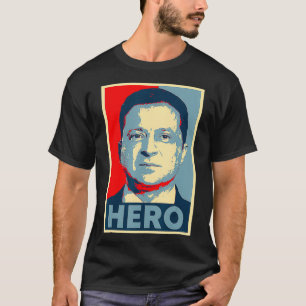 Ukrainas president Volodymyr Zelensky Hero Retro V T Shirt