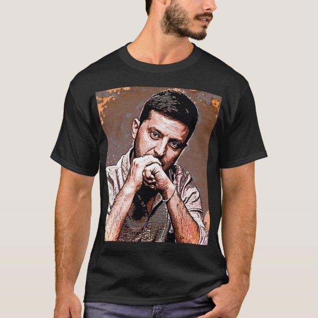Ukrainas president Volodymyr Zelenskyy Art Effect T Shirt (Framsida)