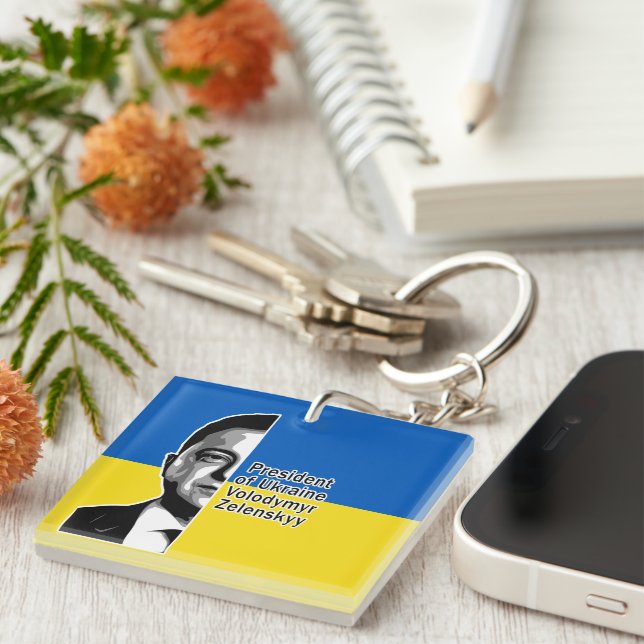 Ukrainas president Zelenskyy Halva Porträtt B&W Ar (Högra Framsidan)