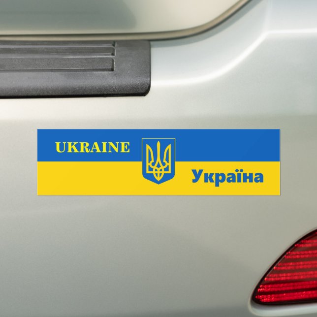 Ukrainas resor, sport/bilar, flagga och Ukraina Bildekal (På Bil)