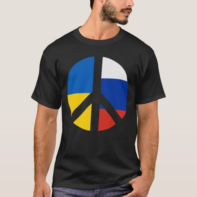 Ukrainas ryska fred - inget krig mot Ryssland T Shirt (Framsida)
