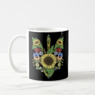 Ukrainas solrosBlommigt Ukrainas symbol Trysub F Kaffemugg