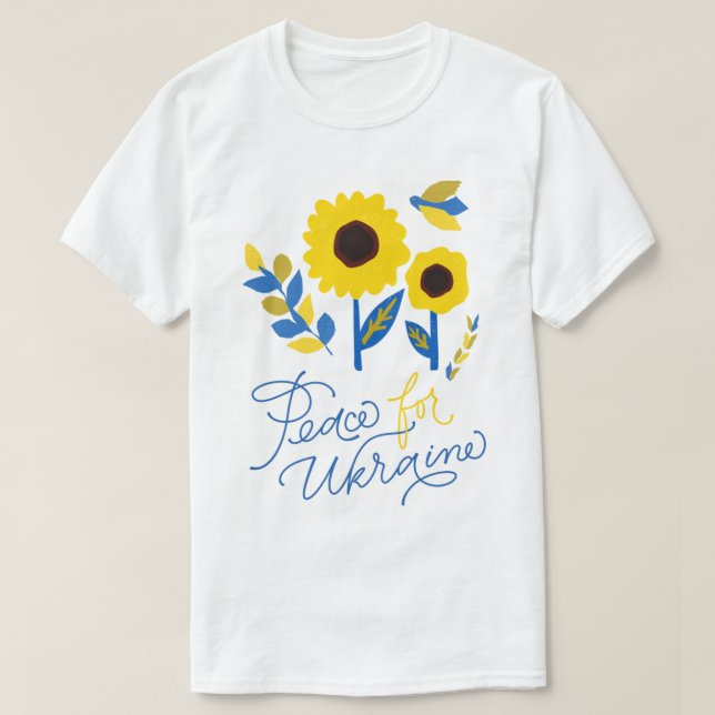 Ukrainas solroskonst Fred i Ukraina T Shirt (Design framsida)