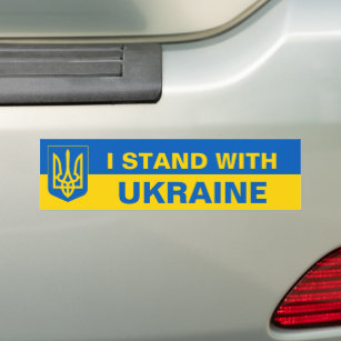 Ukrainas stöd Jackar av Arm Ukrainas Flagga Bildekal