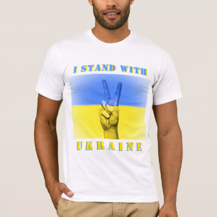 Ukrainas stöd - jag står för Ukraina - frihet T Shirt