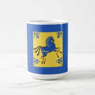 Ukrainas traditionella folkkonst 2-tonkaffe mugg