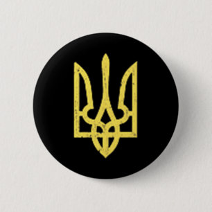 Ukrainas Trident Symbol - Ukraina Support Patriot Knapp
