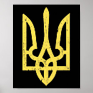 Ukrainas Trident Symbol - Ukraina Support Patriot Poster