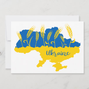 Ukrainas typografi och vetearon på ukrainska flagg inbjudningar
