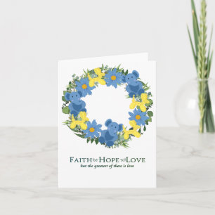 Ukrainas ukrainska andningsblommor Faith Hope Kort