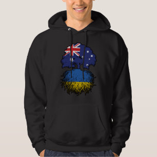 Ukrainas ukrainska australiska Australiens Träd-rö Hoodie