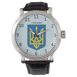 Ukrainas Vapensköld Anpassningsbar Wristwatch Armbandsur