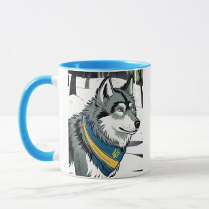 Ukrainas Varg Symbol, Strong, Proud Ukraina Art Mugg