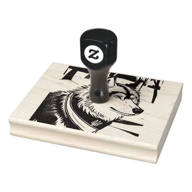 Ukrainas Varg Symbol, Strong, Proud Ukraina Art Stämpel (Stämpel)