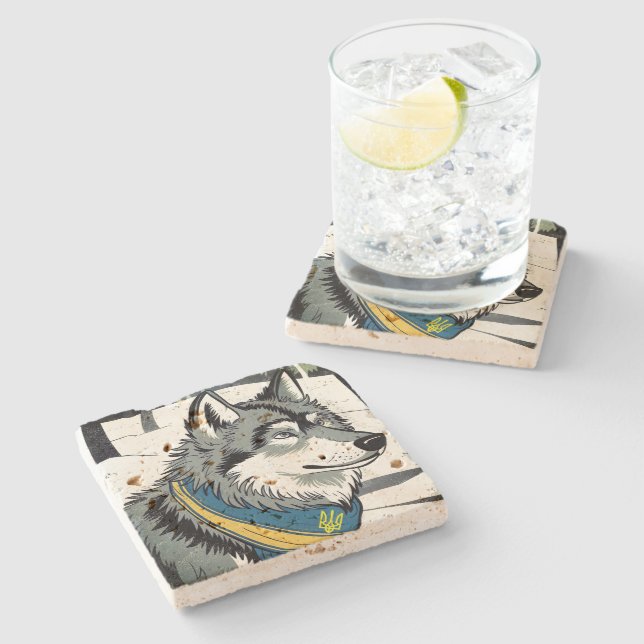 Ukrainas Varg Symbol, Strong, Proud Ukraina Art Stenunderlägg (Sidan)