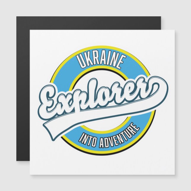 Ukrainautforskare till äventyrslogotyp. (Fram/baksida)