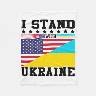 Ukraine American Pride Vintage Retro Ukrainian Fla Fleecefilt