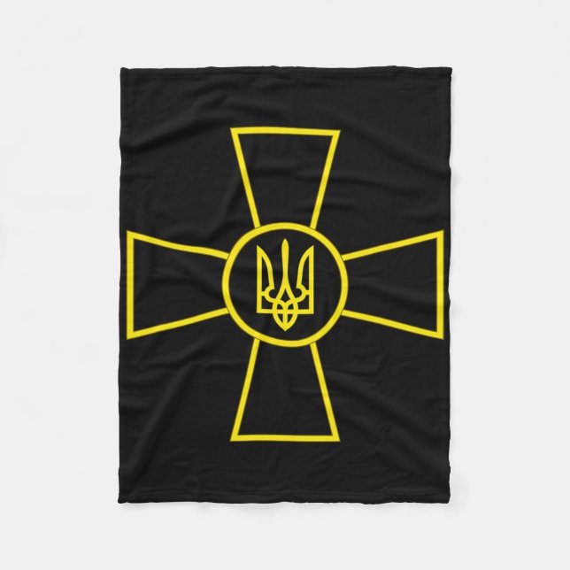 Ukraine Armed Forces Emblem Ukrainian Army Flag (y Fleecefilt (Framsidan)