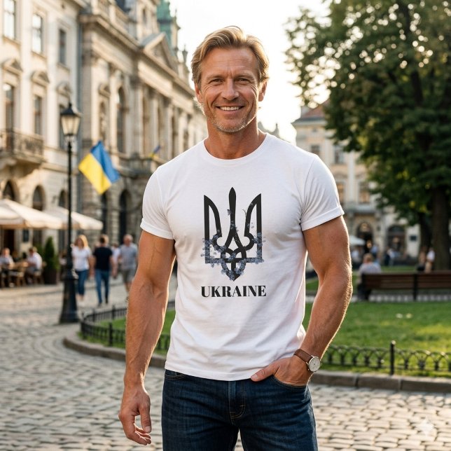 UKRAINE. Coat of Arms. Tri-Blend Shirt T (Skapare uppladdad)