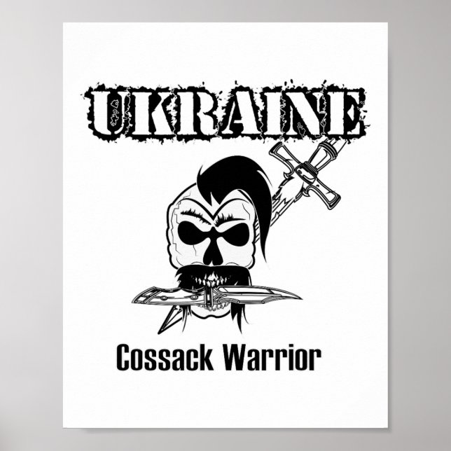 Ukraine Cossack Warrior - Support Ukraine  Poster (Framsidan)