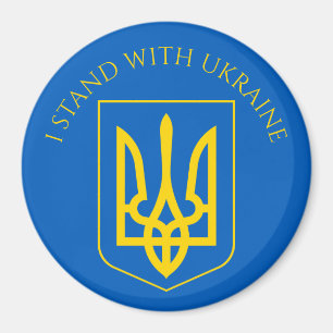 ukraine emblem-knapp magnet