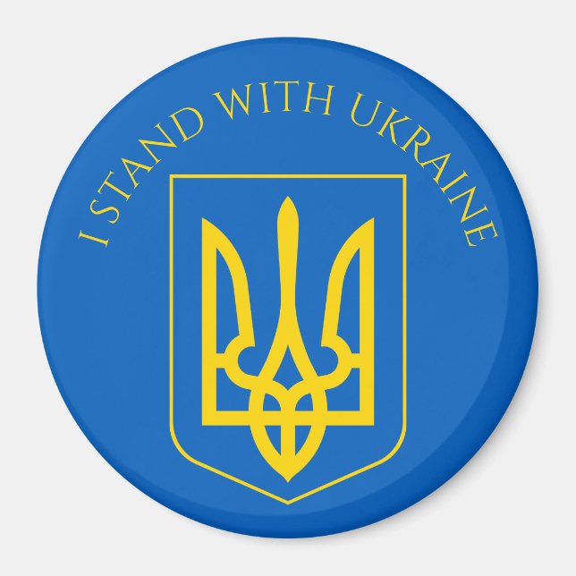 ukraine emblem-knapp magnet (Framsidan)