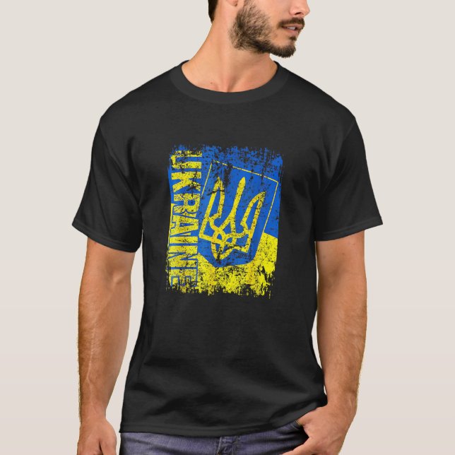 Ukraine Flag I Stand With Ukraine Ukrainian Love T Shirt (Framsida)